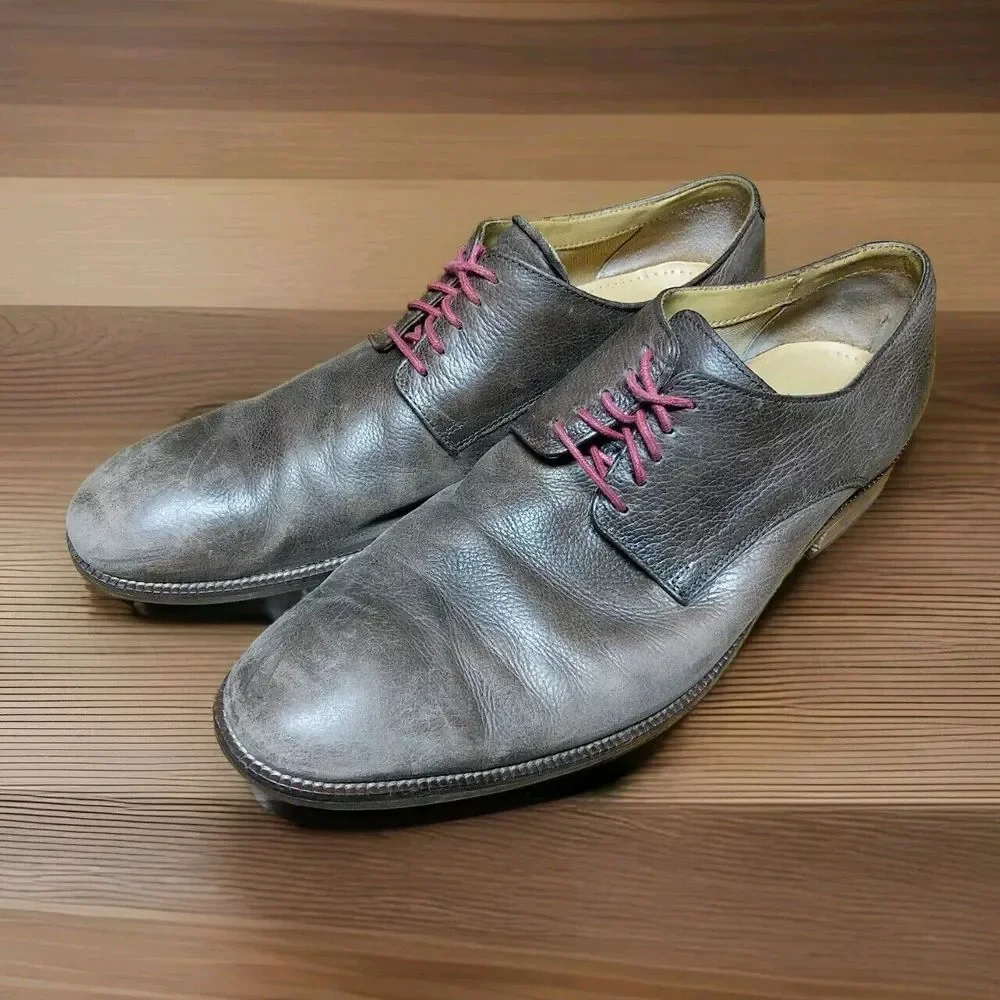 Cole Haan Men's Brown Pebbled Leather‎ Derby Shoes 13 M C12660